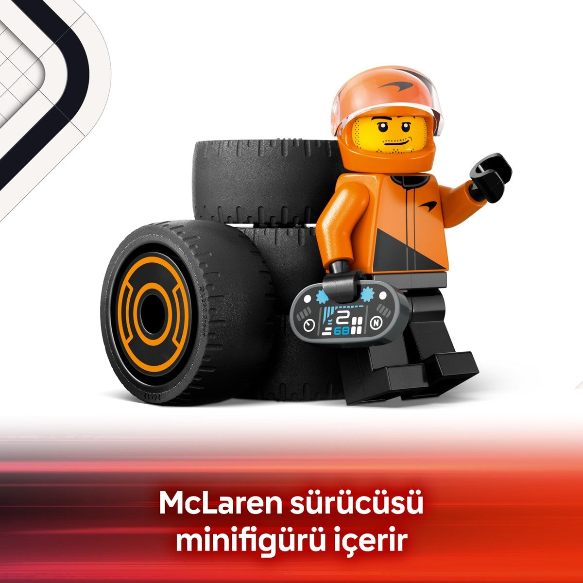LEGO® City McLaren Yarış Arabalı F1® Sürücüsü 60442 - 6 Yaş & Üzeri Çocuklar için Yaratıcı Oyuncak Yapım Seti (86 Parça)