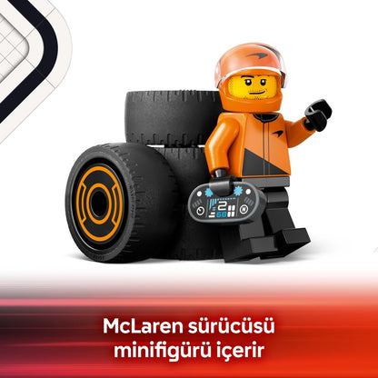 LEGO® City McLaren Yarış Arabalı F1® Sürücüsü 60442 - 6 Yaş & Üzeri Çocuklar için Yaratıcı Oyuncak Yapım Seti (86 Parça)
