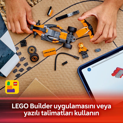 LEGO® City McLaren Yarış Arabalı F1® Sürücüsü 60442 - 6 Yaş & Üzeri Çocuklar için Yaratıcı Oyuncak Yapım Seti (86 Parça)