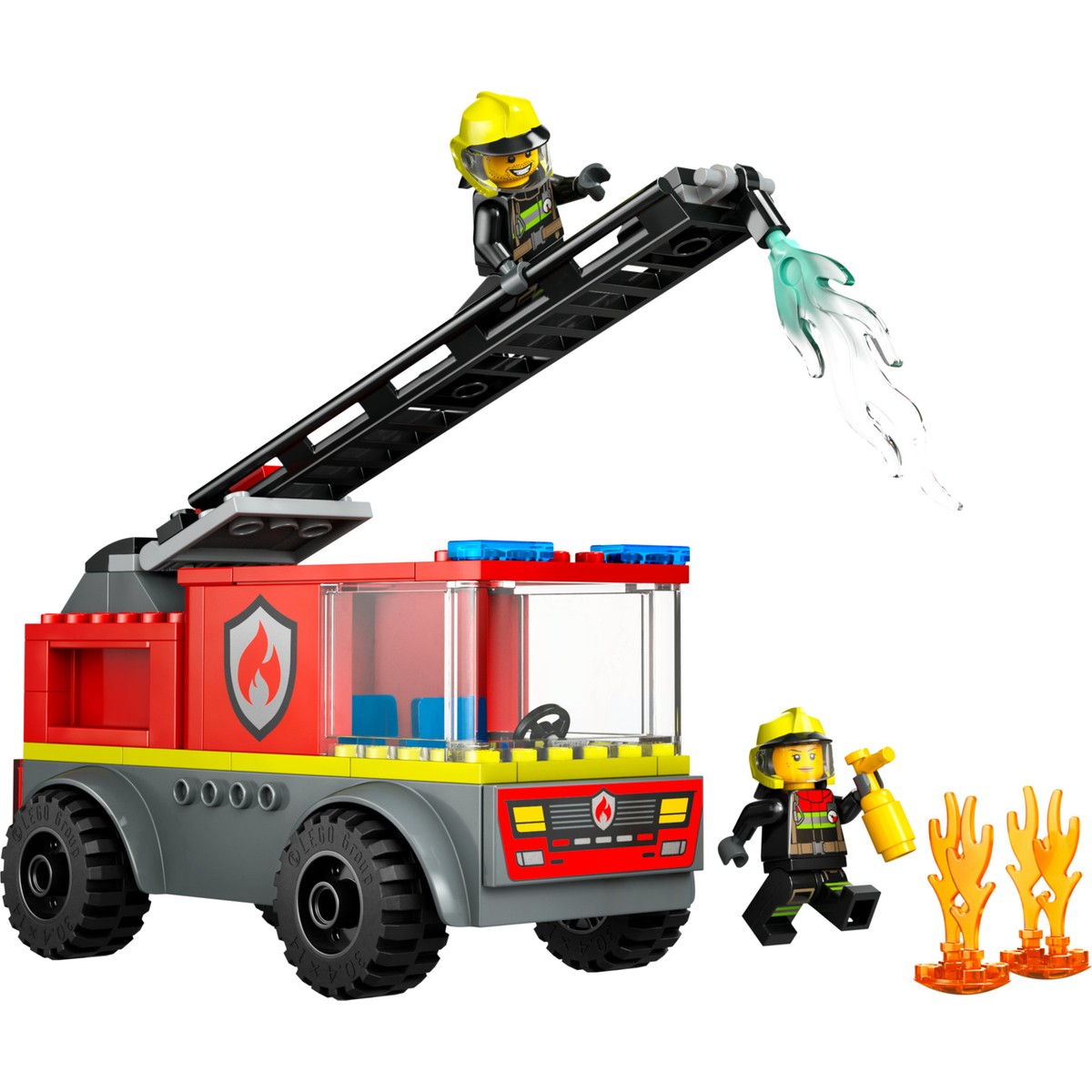 LEGO® City Merdivenli İtfaiye Kamyonu 60463 - 4 Yaş & Üzeri Çocuklar için Yaratıcı Oyuncak Yapım Seti (82 Parça)