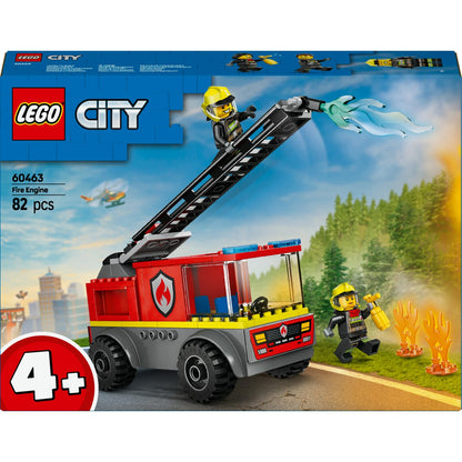 LEGO® City Merdivenli İtfaiye Kamyonu 60463 - 4 Yaş & Üzeri Çocuklar için Yaratıcı Oyuncak Yapım Seti (82 Parça)