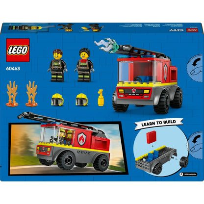 LEGO® City Merdivenli İtfaiye Kamyonu 60463 - 4 Yaş & Üzeri Çocuklar için Yaratıcı Oyuncak Yapım Seti (82 Parça)