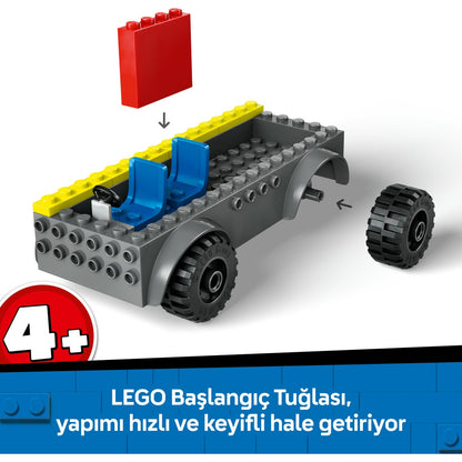 LEGO® City Merdivenli İtfaiye Kamyonu 60463 - 4 Yaş & Üzeri Çocuklar için Yaratıcı Oyuncak Yapım Seti (82 Parça)