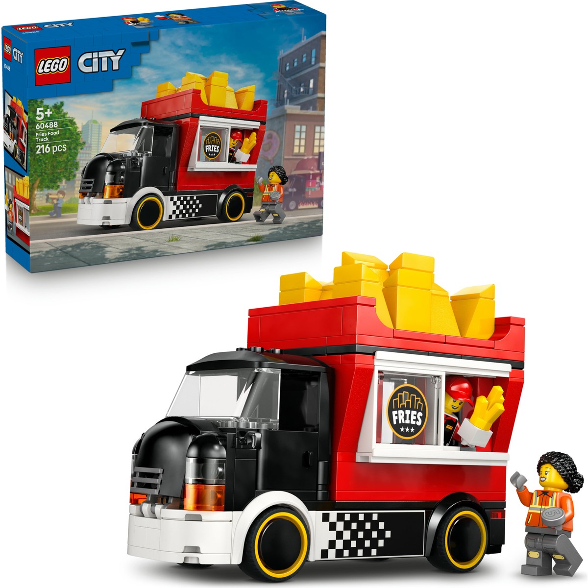 LEGO® City Patates Kızartması Kamyonu 60488 – 5 Yaş ve Üzeri Çocuklar için Yaratıcı Oyuncak Yapım Seti (216 Parça)