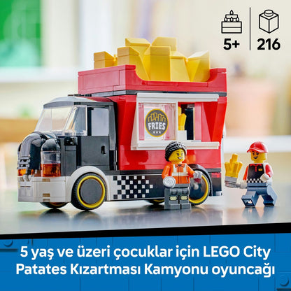 LEGO® City Patates Kızartması Kamyonu 60488 – 5 Yaş ve Üzeri Çocuklar için Yaratıcı Oyuncak Yapım Seti (216 Parça)