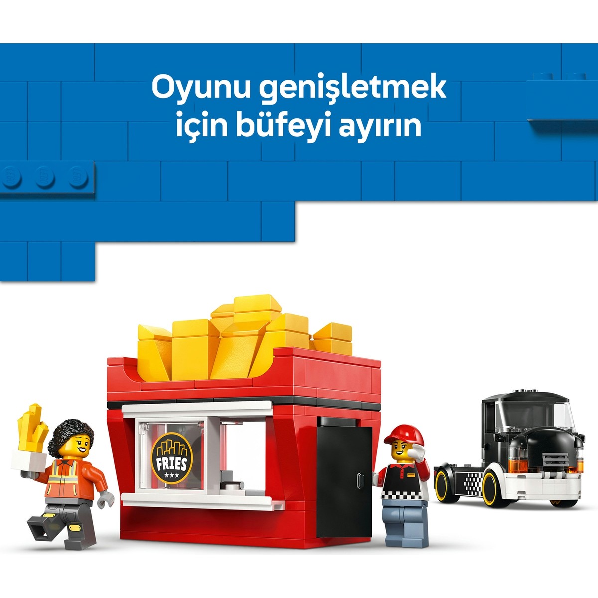 LEGO® City Patates Kızartması Kamyonu 60488 – 5 Yaş ve Üzeri Çocuklar için Yaratıcı Oyuncak Yapım Seti (216 Parça)