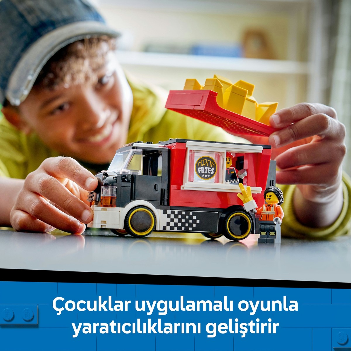 LEGO® City Patates Kızartması Kamyonu 60488 – 5 Yaş ve Üzeri Çocuklar için Yaratıcı Oyuncak Yapım Seti (216 Parça)