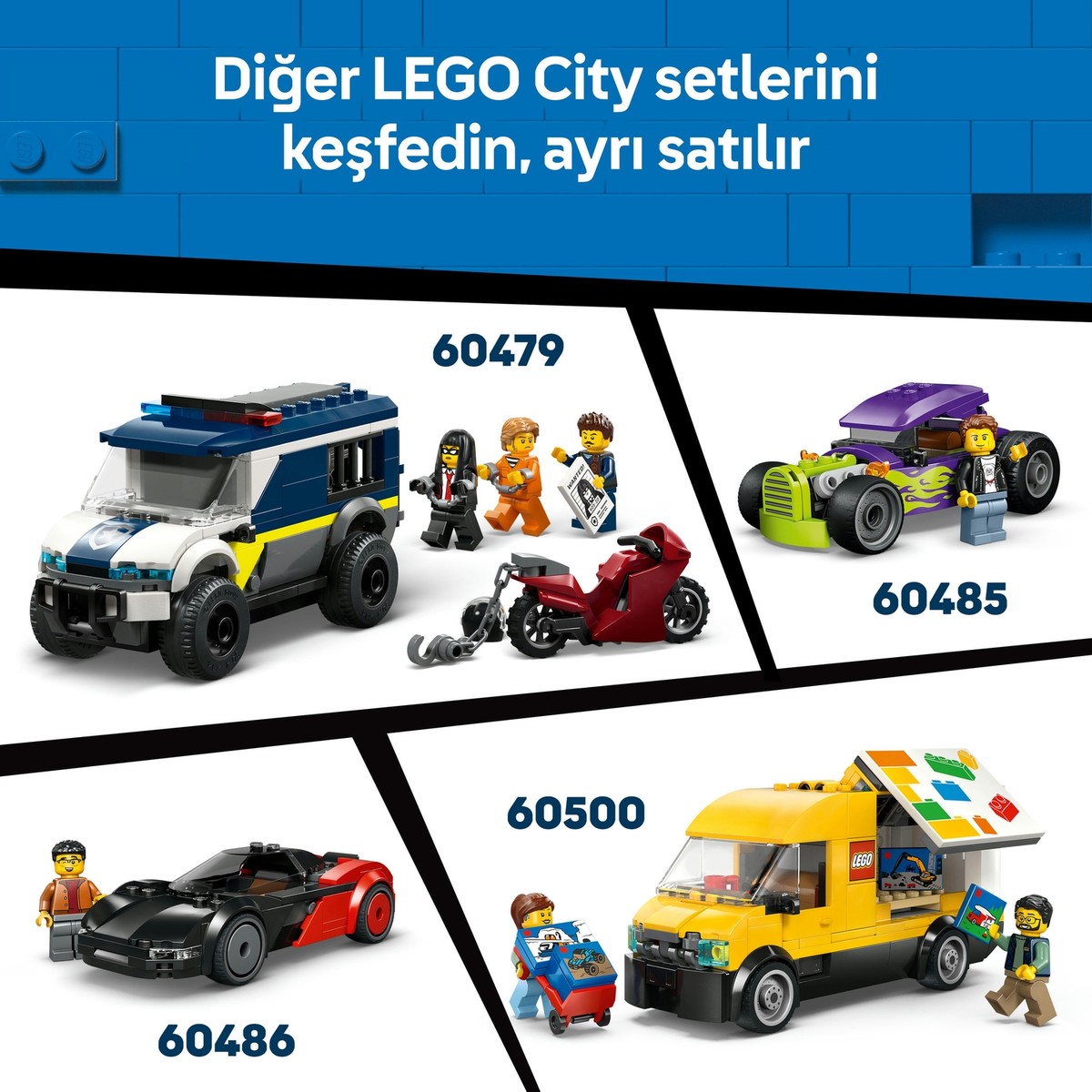 LEGO® City Patates Kızartması Kamyonu 60488 – 5 Yaş ve Üzeri Çocuklar için Yaratıcı Oyuncak Yapım Seti (216 Parça)