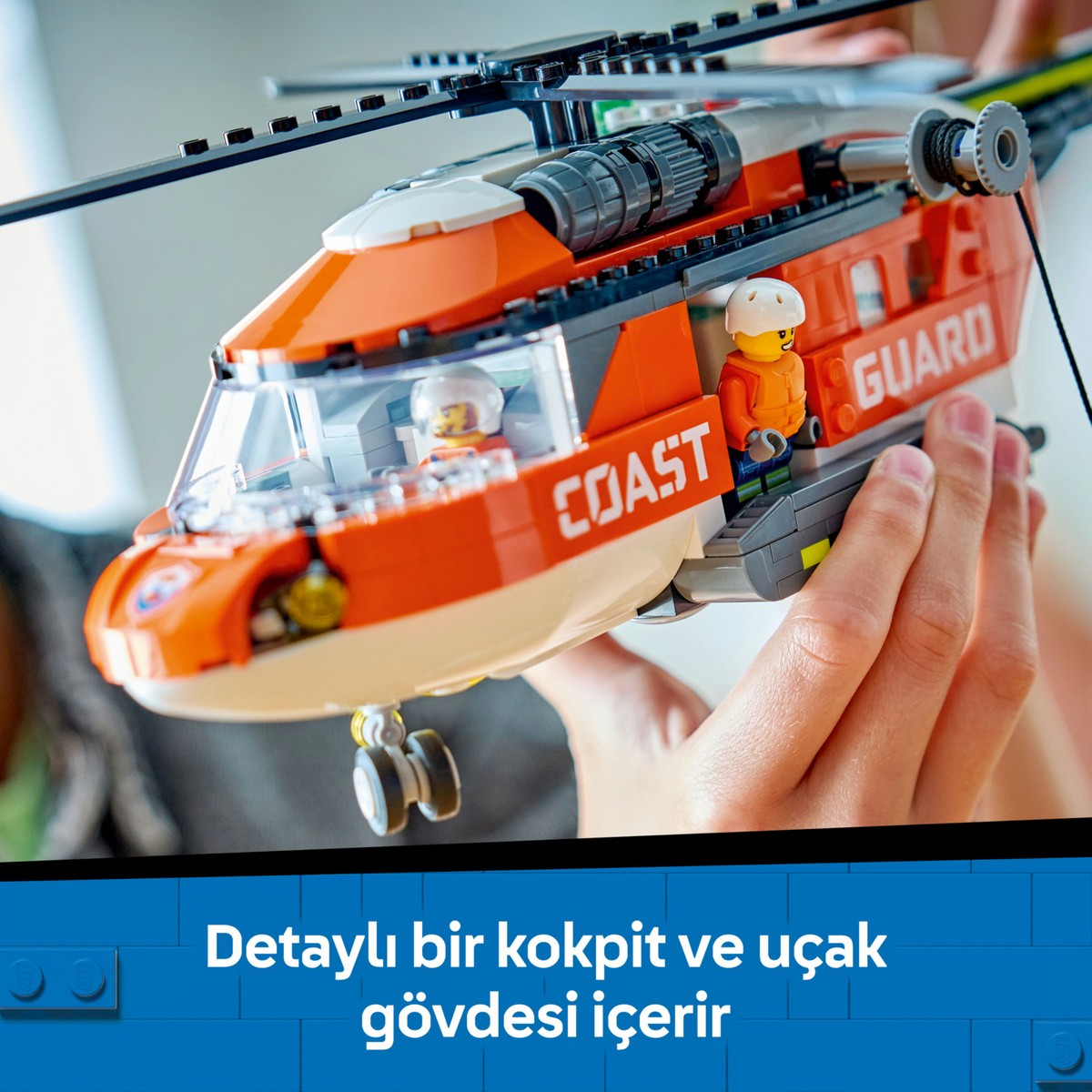 LEGO® City Sahil Güvenlik Helikopteri 60503 – 7 Yaş ve Üzeri Çocuklar için Yaratıcı Oyuncak Yapım Seti (551 Parça)