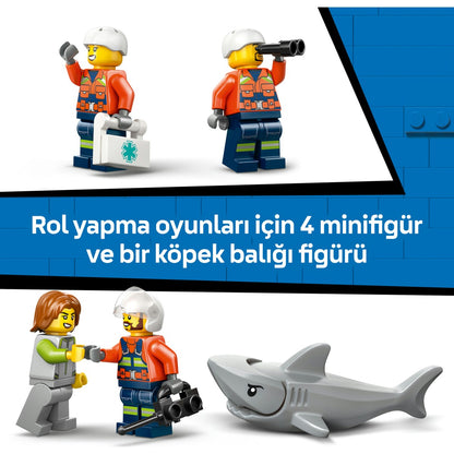 LEGO® City Sahil Güvenlik Helikopteri 60503 – 7 Yaş ve Üzeri Çocuklar için Yaratıcı Oyuncak Yapım Seti (551 Parça)