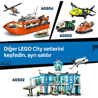 LEGO® City Sahil Güvenlik Helikopteri 60503 – 7 Yaş ve Üzeri Çocuklar için Yaratıcı Oyuncak Yapım Seti (551 Parça)