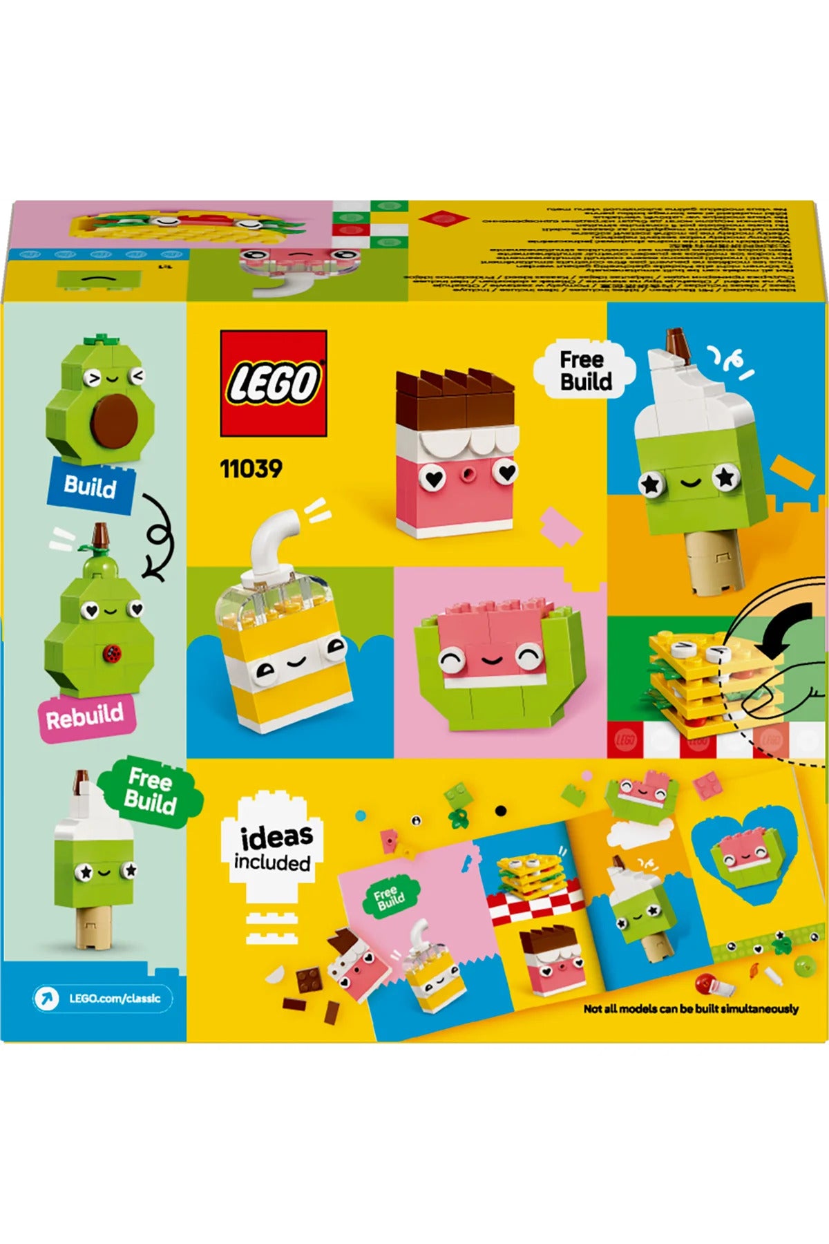 ® Classic Yaratıcı Yiyecek Arkadaşlar 11039 - 4+ Yaratıcı Oyuncak Yapım Seti (150Parça)