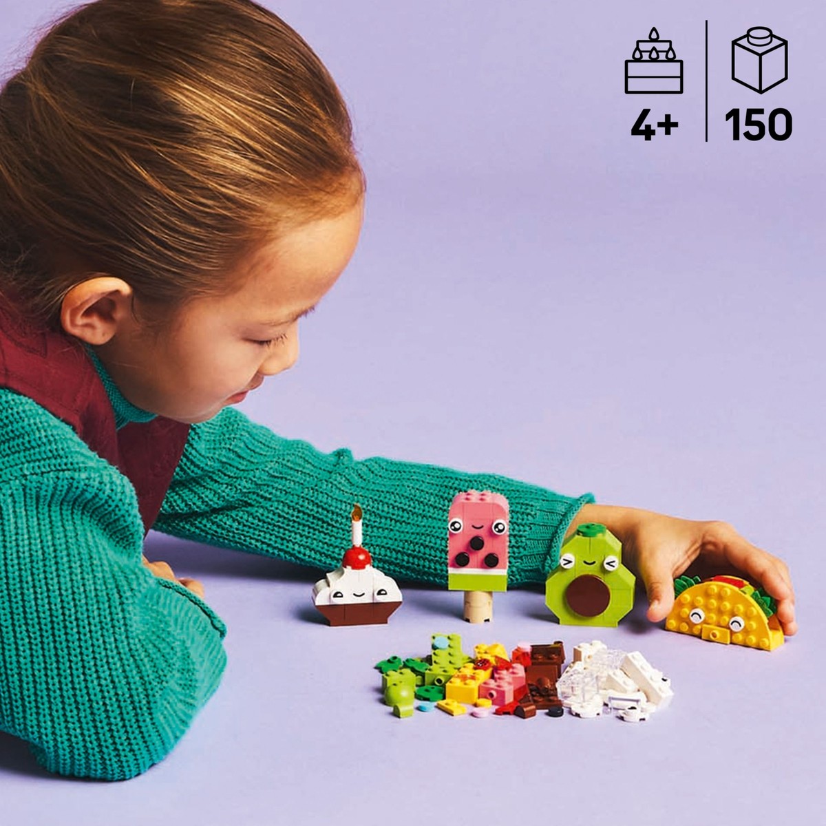 LEGO® Classic Yaratıcı Yiyecek Arkadaşlar 11039 - 4 Yaş & Üzeri Çocuklar için Yaratıcı Oyuncak Yapım Seti (150 Parça)