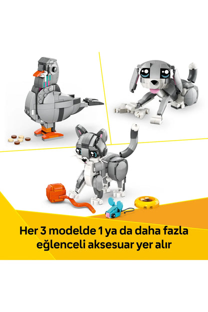 LEGO® Creator 3’ü 1 Arada Oyunbaz Kedi 31163 - 8+ Çocuklar için Yaratıcı Oyuncak Yapım Seti (407P)