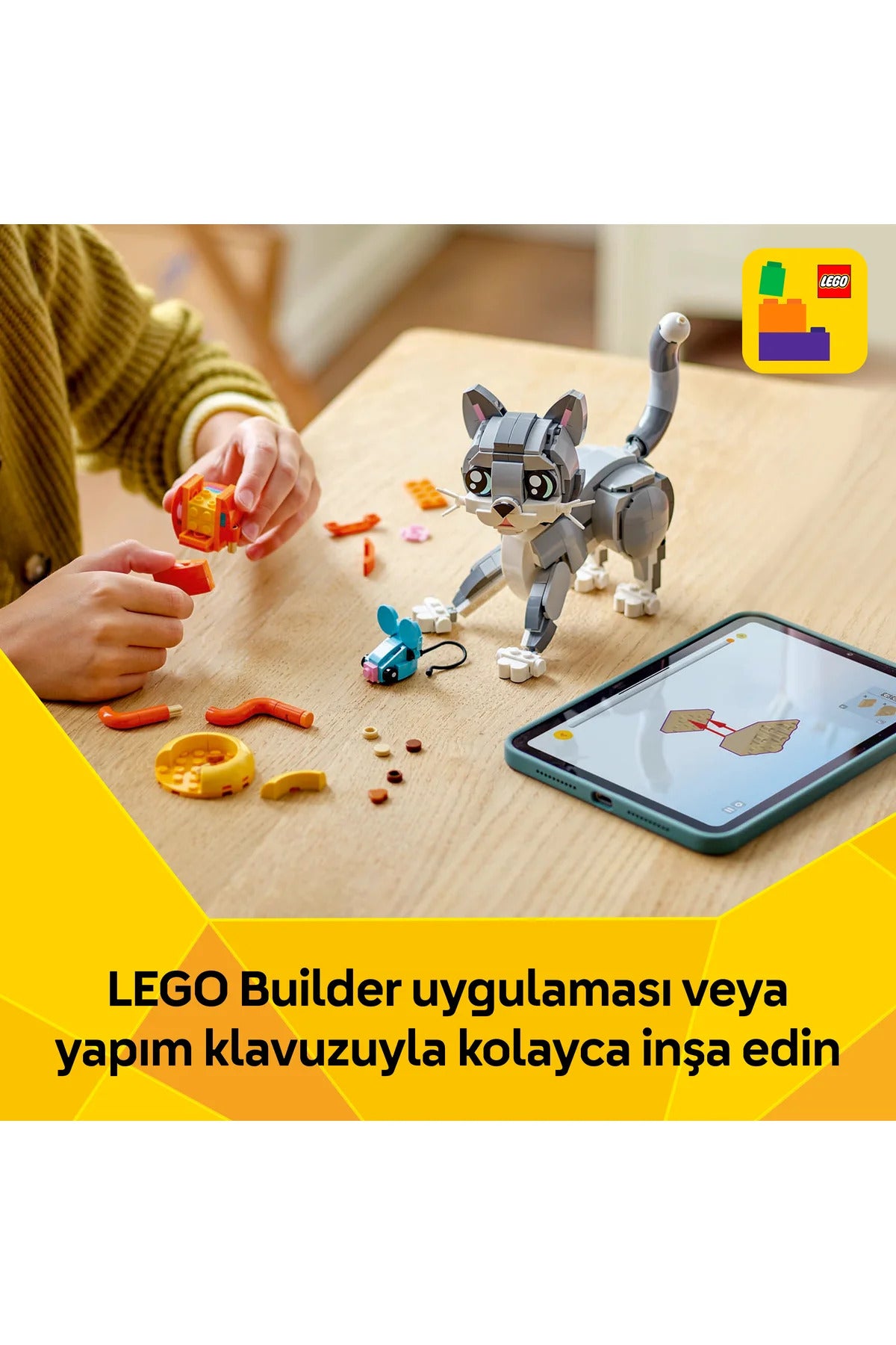 LEGO® Creator 3’ü 1 Arada Oyunbaz Kedi 31163 - 8+ Çocuklar için Yaratıcı Oyuncak Yapım Seti (407P)
