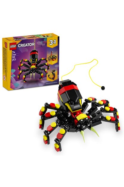 ® Creator 3’ü 1 Arada Vahşi Hayvanlar: Şaşırtıcı Örümcek 31159 - 7+ Oyuncak Yapım Seti (153P)