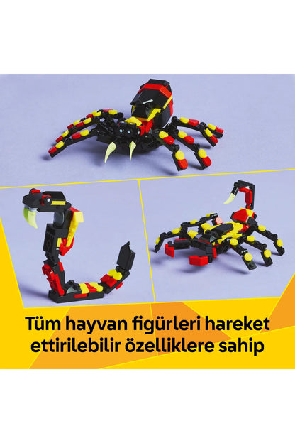 ® Creator 3’ü 1 Arada Vahşi Hayvanlar: Şaşırtıcı Örümcek 31159 - 7+ Oyuncak Yapım Seti (153P)