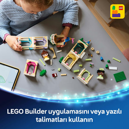 LEGO® ǀ Disney Princess Şato ile Mini Belle ve Tiana 43291 - 5 Yaş ve Üzeri Çocuklar için Yaratıcı Oyuncak Yapım Seti (358 Parça)