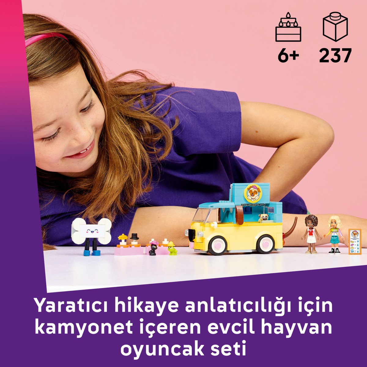 LEGO® Friends Evcil Hayvan Aksesuar Kamyoneti 42678 – 6 Yaş Üzeri Çocuklar için Yaratıcı Oyuncak Yapım Seti (237 Parça)