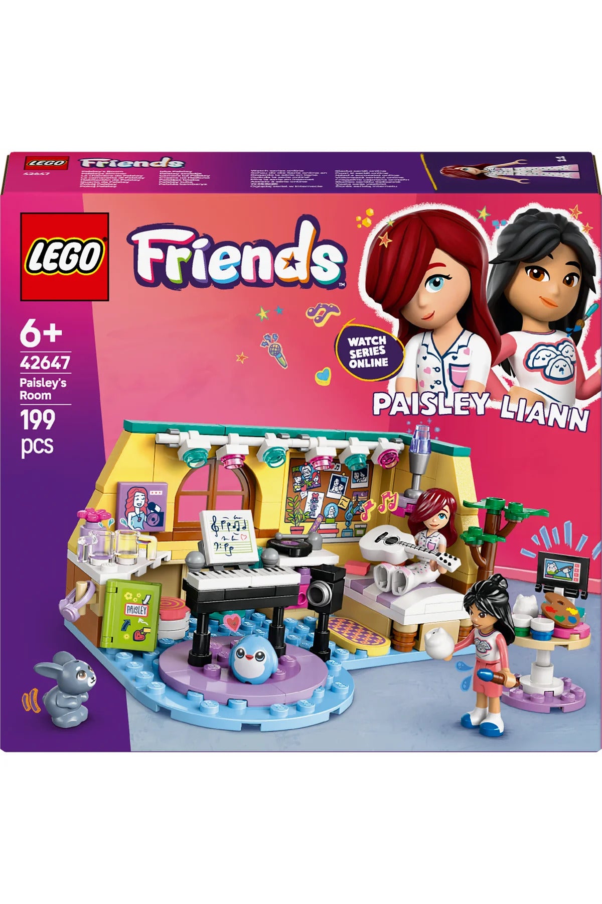 LEGO® Friends Paisley’nin Odası 42647 - 6+ Çocuklar için Mini Bebek İçeren Oyuncak Yapım Seti (199P)