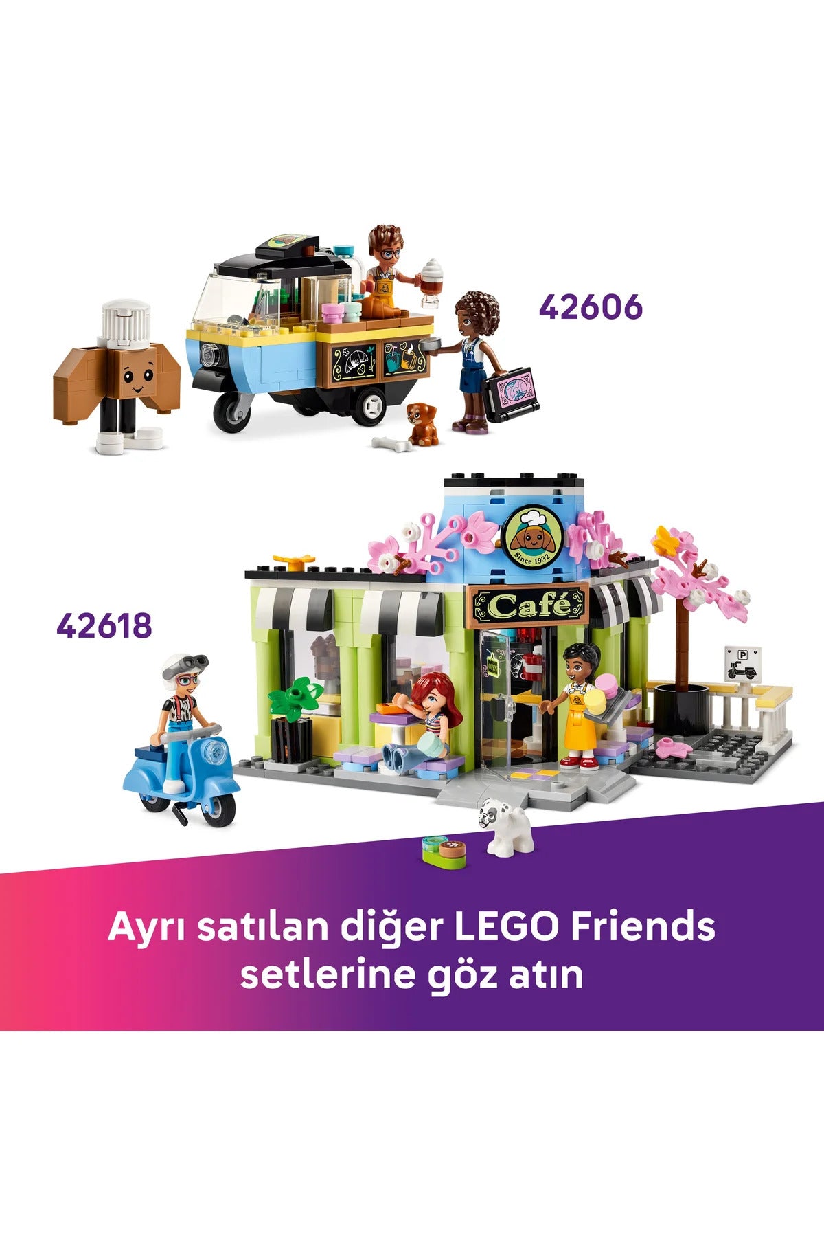 LEGO® Friends Pamuk Şeker Standı ve Scooter 42643 - 6+ Çocuklar için Yaratıcı Oyuncak Yapım Seti (110P)
