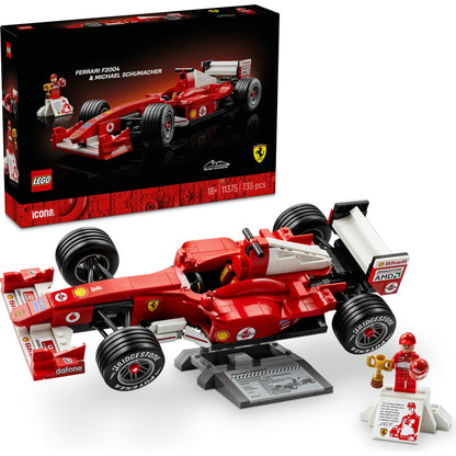 Icons Ferrari F2004 ve Michael Schumacher 11375 - Yetişkinler Için Sergileme Standı Içeren Model Yapım Seti (735 Parça)