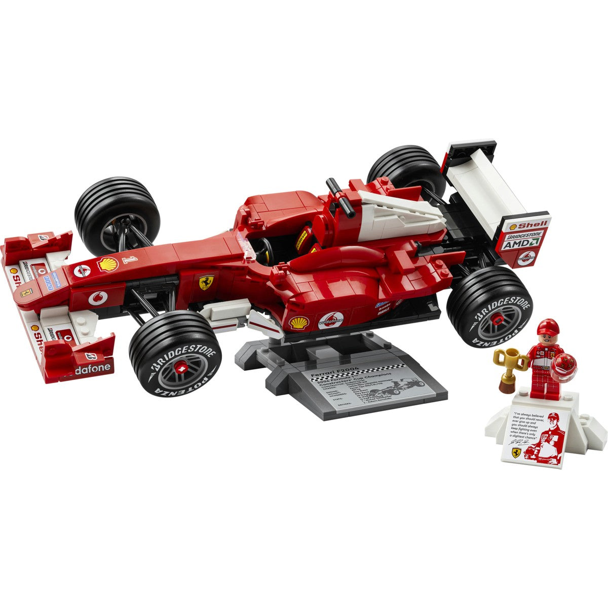 Icons Ferrari F2004 ve Michael Schumacher 11375 - Yetişkinler Için Sergileme Standı Içeren Model Yapım Seti (735 Parça)