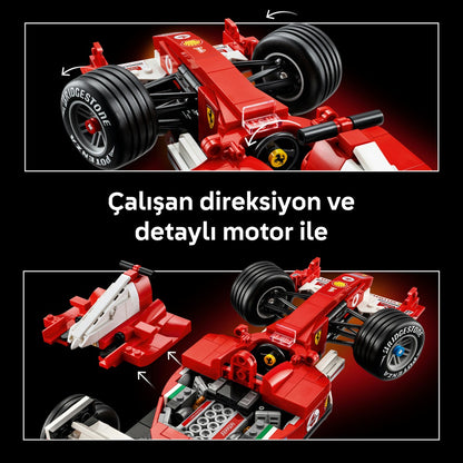 Icons Ferrari F2004 ve Michael Schumacher 11375 - Yetişkinler Için Sergileme Standı Içeren Model Yapım Seti (735 Parça)