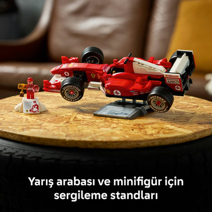 Icons Ferrari F2004 ve Michael Schumacher 11375 - Yetişkinler Için Sergileme Standı Içeren Model Yapım Seti (735 Parça)