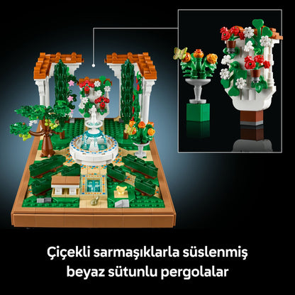 LEGO® Icons Fıskiyeli Bahçe 10359 - Yetişkinler için Model Yapım Seti (1302 Parça)
