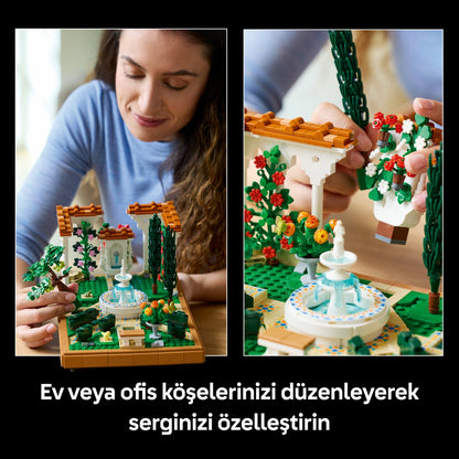 LEGO® Icons Fıskiyeli Bahçe 10359 - Yetişkinler için Model Yapım Seti (1302 Parça)