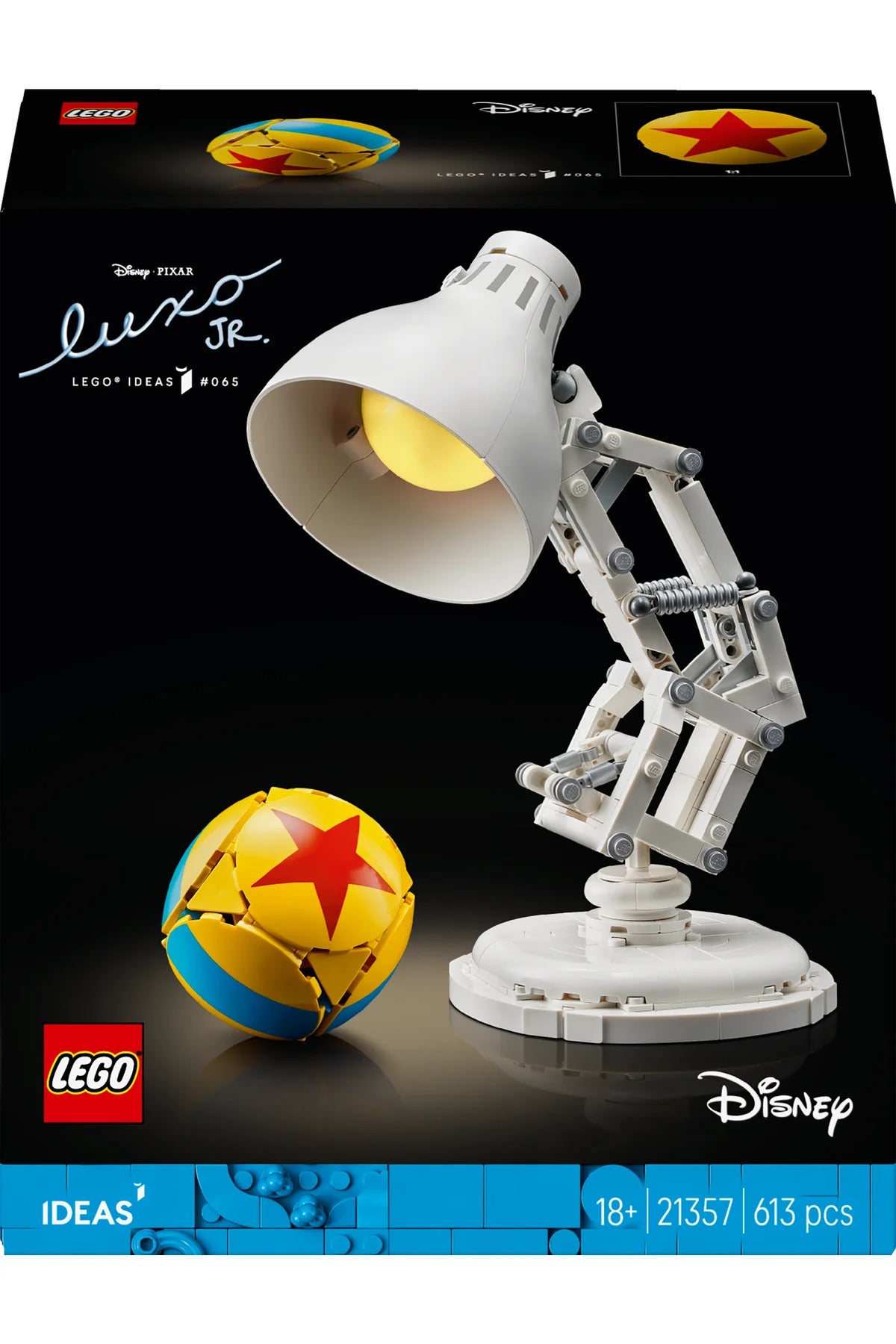 LEGO® Ideas | Disney Pixar Luxo Jr. 21357 - Yetişkinler için Koleksiyonluk Model Yapım Seti (613P)