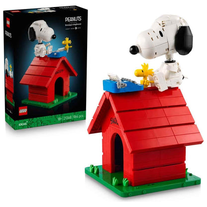 LEGO® Ideas Peanuts: Snoopy’nin Köpek Kulübesi 21368 - Yetişkinler Için Nostaljik Dekoratif Model Yapım Seti (964 Parça)