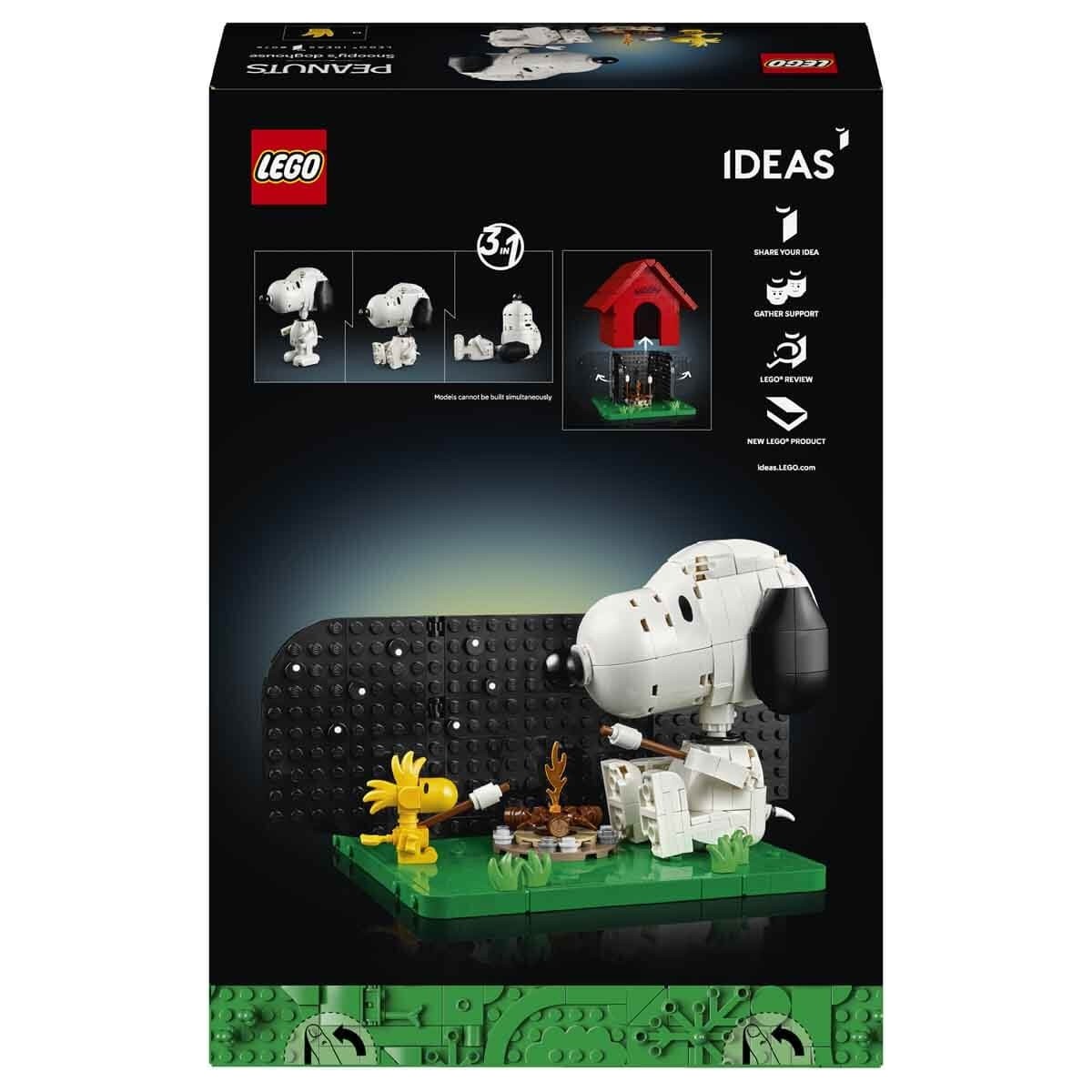 LEGO® Ideas Peanuts: Snoopy’nin Köpek Kulübesi 21368 - Yetişkinler Için Nostaljik Dekoratif Model Yapım Seti (964 Parça)