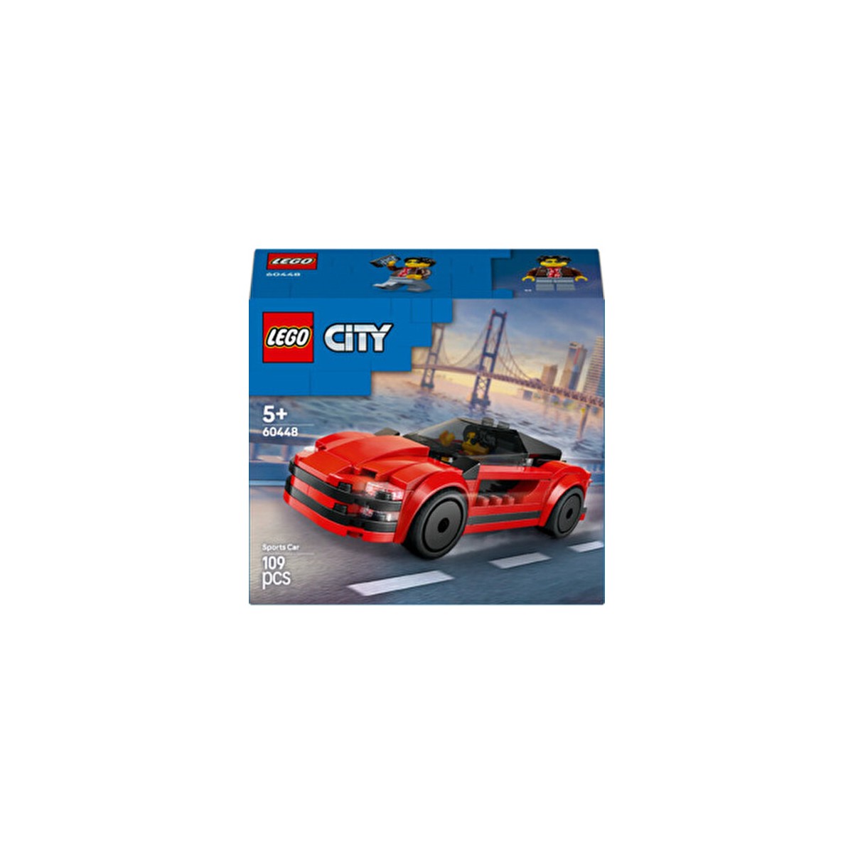 LEGO® Kırmızı Spor Araba 60448 109 Parça Çocuklar İçin Eğlenceli Oyun Seti