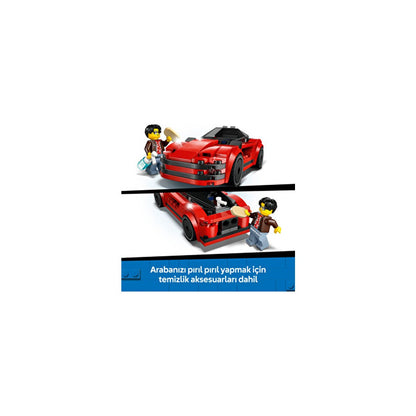 LEGO® Kırmızı Spor Araba 60448 109 Parça Çocuklar İçin Eğlenceli Oyun Seti
