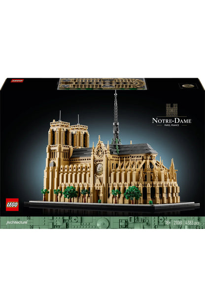 LEGO® Architecture Notre Dame Katedrali 21061 - Yetişkinler için Dekoratif ve Sergilenebilir Model Yapım Seti (4383 Parça)