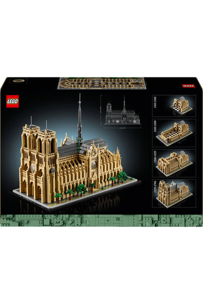 LEGO® Architecture Notre Dame Katedrali 21061 - Yetişkinler için Dekoratif ve Sergilenebilir Model Yapım Seti (4383 Parça)