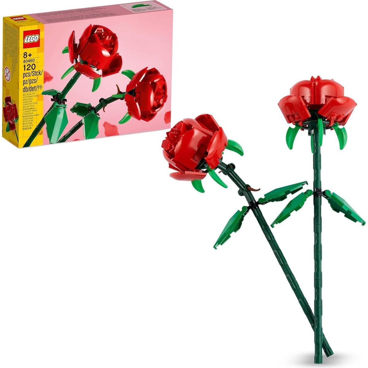 LEGO® Icons Gül 40460 - Dekoratif, Koleksiyonluk ve Sergilenebilir Çiçek Modeli Yapım Seti (120 Parça)