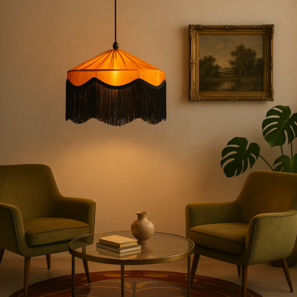 Luna Sarkıt Avize – (Turuncu & Siyah)