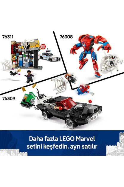 LEGO ® Marvel Örümcek Adam Robotu, Anti Venom’a Karşı 76308 - 6+ Yaratıcı Oyuncak Yapım Seti (107P)