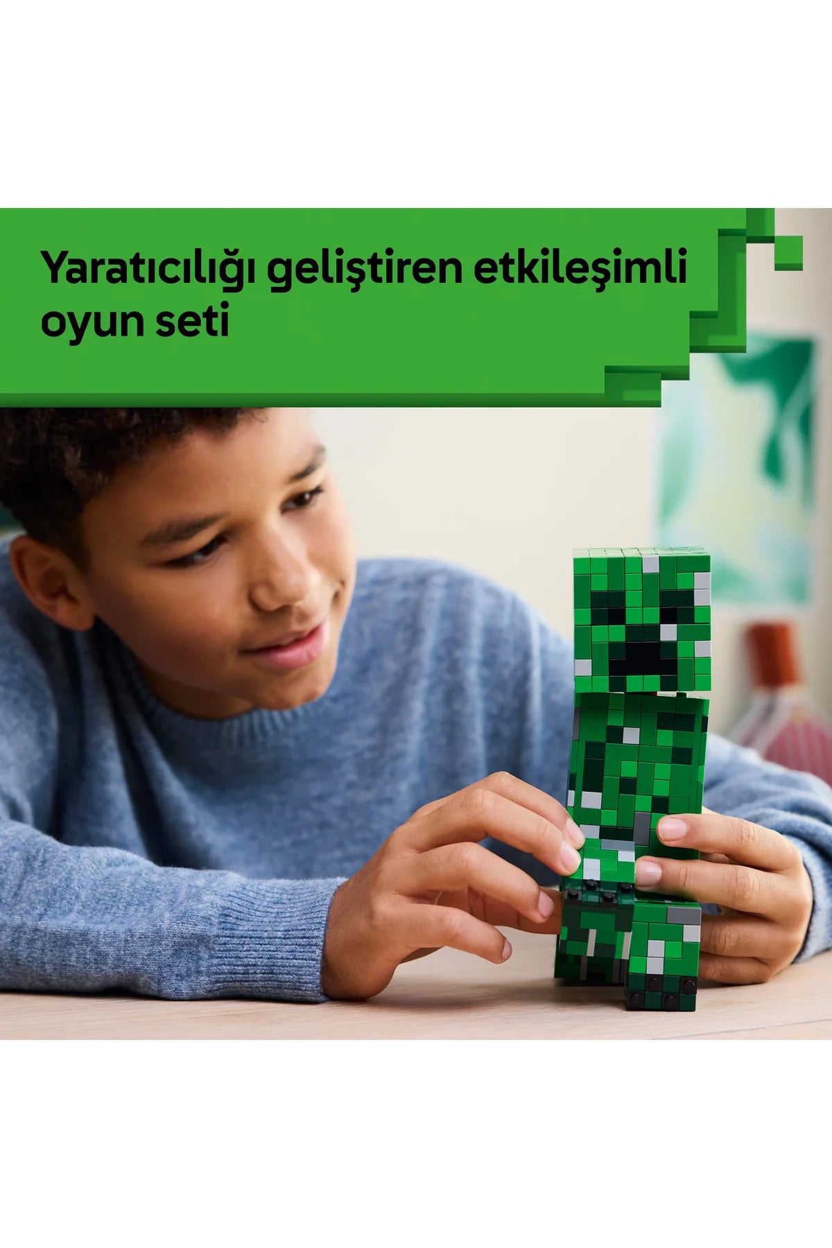 LEGO® Minecraft® Creeper™ 21276 - 10+ Çocuklar için Yaratıcı Oyuncak Yapım Seti (665P)