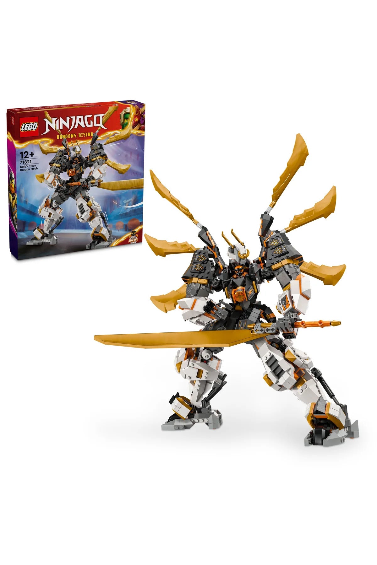 LEGO ® NINJAGO® Cole'un Titan Ejderha Robotu 71821 - 12+ Yaratıcı Oyuncak Yapım Seti (1055Parça)