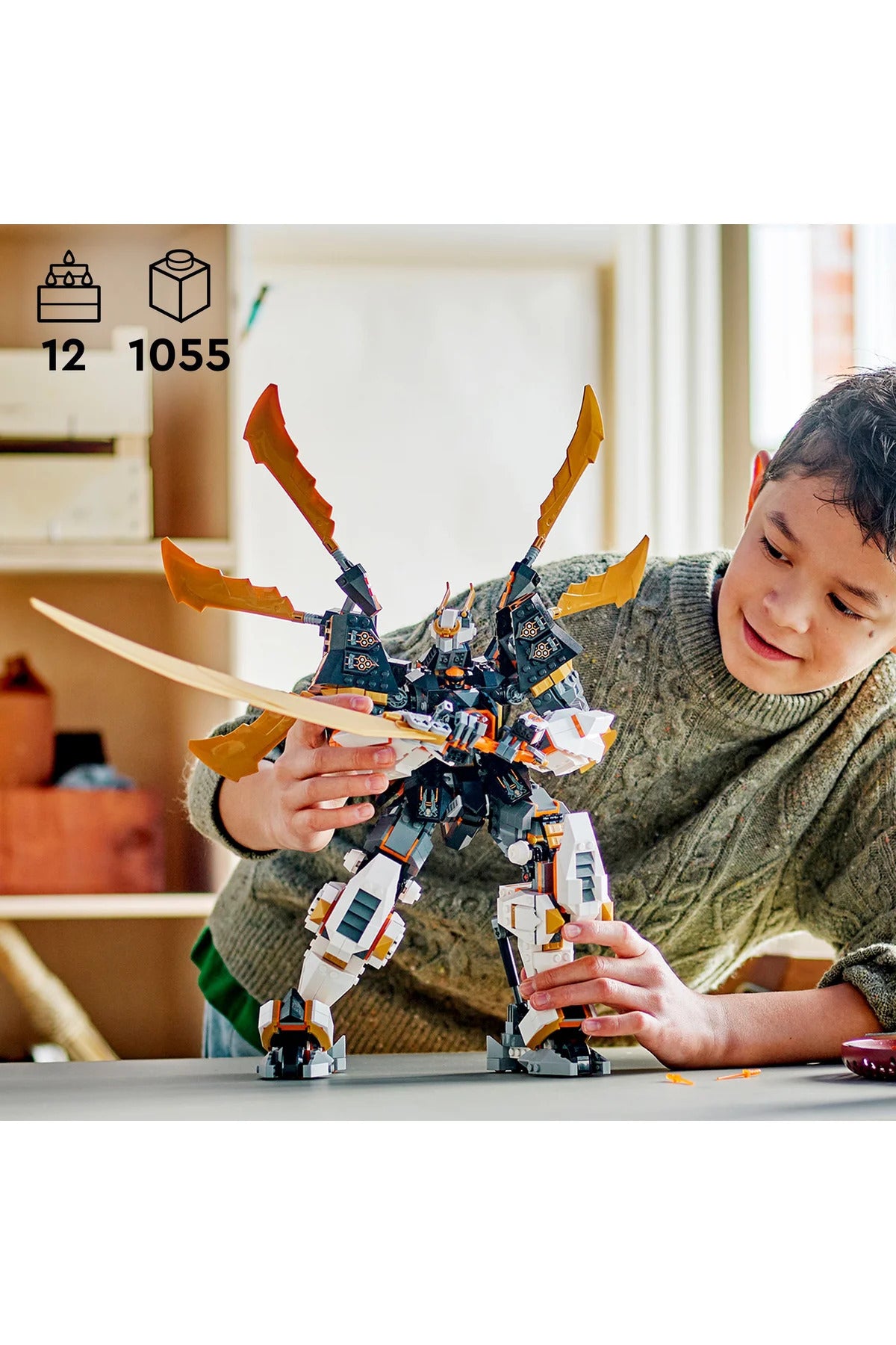 LEGO ® NINJAGO® Cole'un Titan Ejderha Robotu 71821 - 12+ Yaratıcı Oyuncak Yapım Seti (1055Parça)