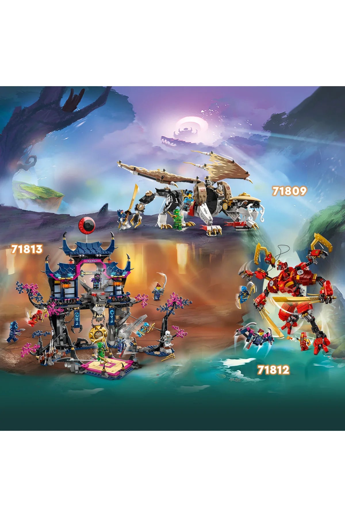 LEGO® NINJAGO® Ejderha Taşı Tapınağı 71819 - 13+ Gençler için Yaratıcı Oyuncak Yapım Seti (1212P)