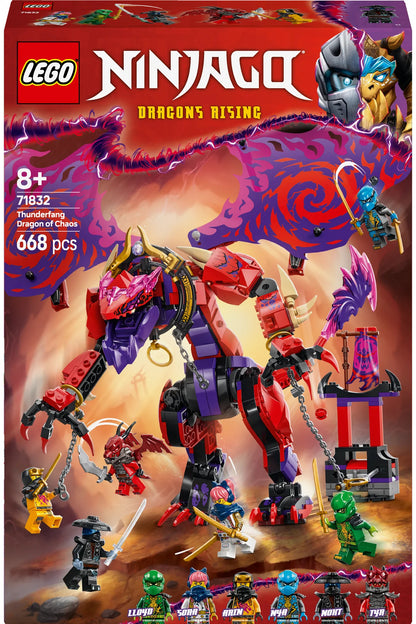 LEGO ® NINJAGO® Thunderfang Kaos Ejderhası 71832 - 8+ Çocuklar için Yaratıcı Oyuncak Yapım Seti (668P)