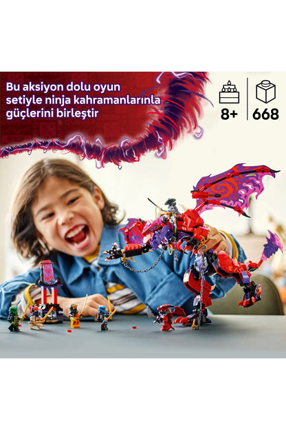 LEGO ® NINJAGO® Thunderfang Kaos Ejderhası 71832 - 8+ Çocuklar için Yaratıcı Oyuncak Yapım Seti (668P)