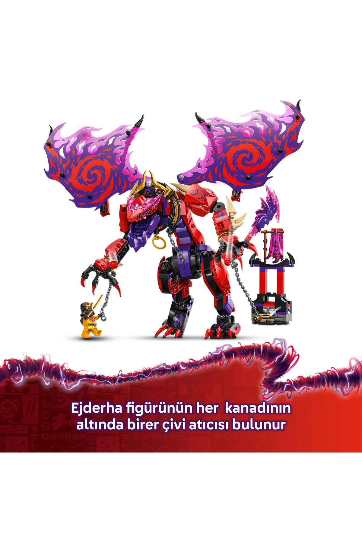 LEGO ® NINJAGO® Thunderfang Kaos Ejderhası 71832 - 8+ Çocuklar için Yaratıcı Oyuncak Yapım Seti (668P)