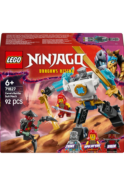 LEGO ® NINJAGO® Zane’in Savaş Zırhı Mech’i 71827 - 6+ Çocuklar için Yaratıcı Oyuncak Yapım Seti (92P)