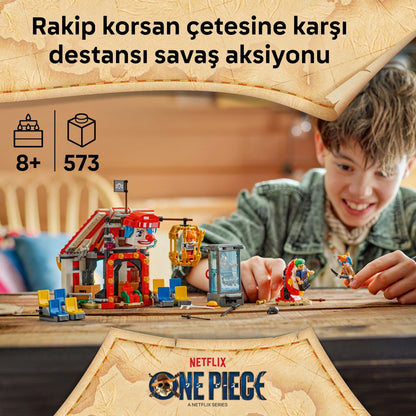 LEGO® ONE PIECE Palyaço Buggy'nin Sirk Çadırı 75637 – 8 Yaş ve Üzeri Çocuklar için Oyuncak Yapım Seti(573 Parça)